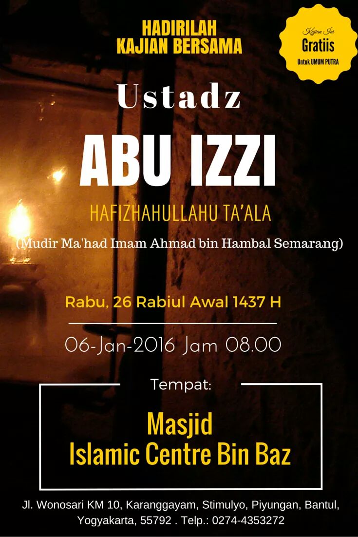 Resensi Kajian Ustadz Abu Izzi di ICBB 6 Januari 2016